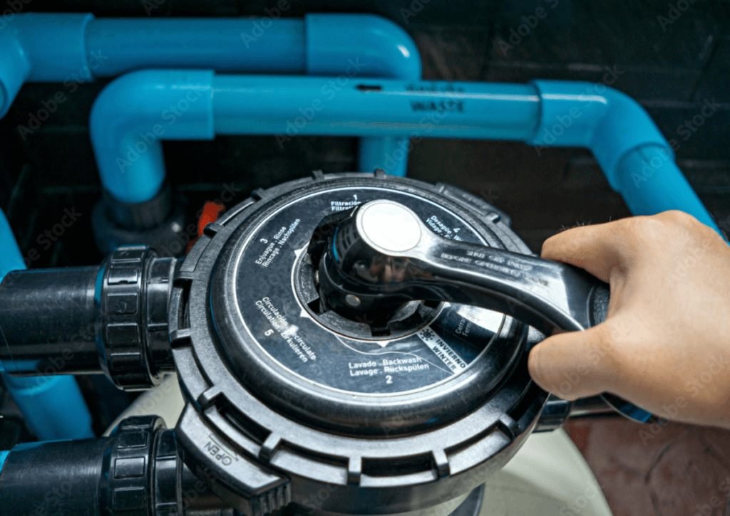 Pool equipment inspection on pump and filter system in Orange County