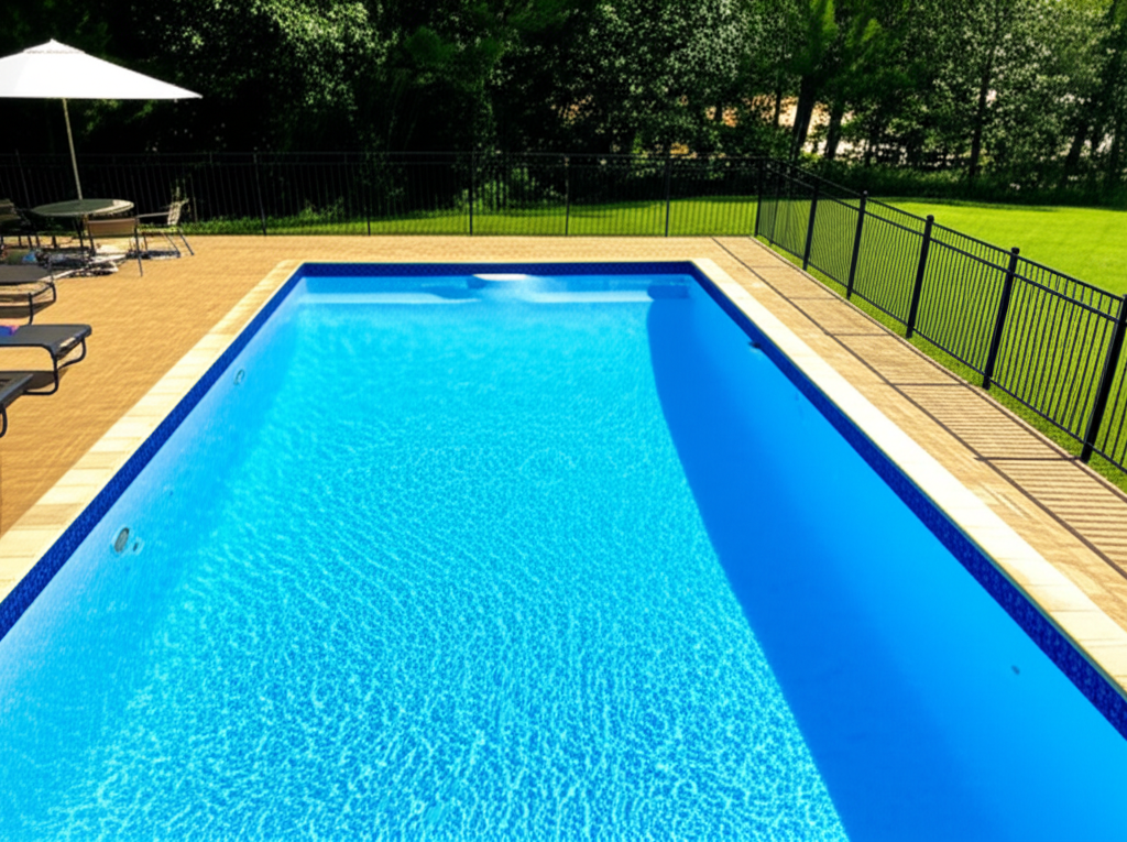 – Generate a high-quality, relevant image prompt for: Pool Cost: Get Stunning Savings– do not put
