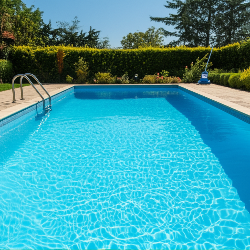 – Generate a high-quality, relevant image prompt for: Pool Service: Expert & Affordable Cleaning–