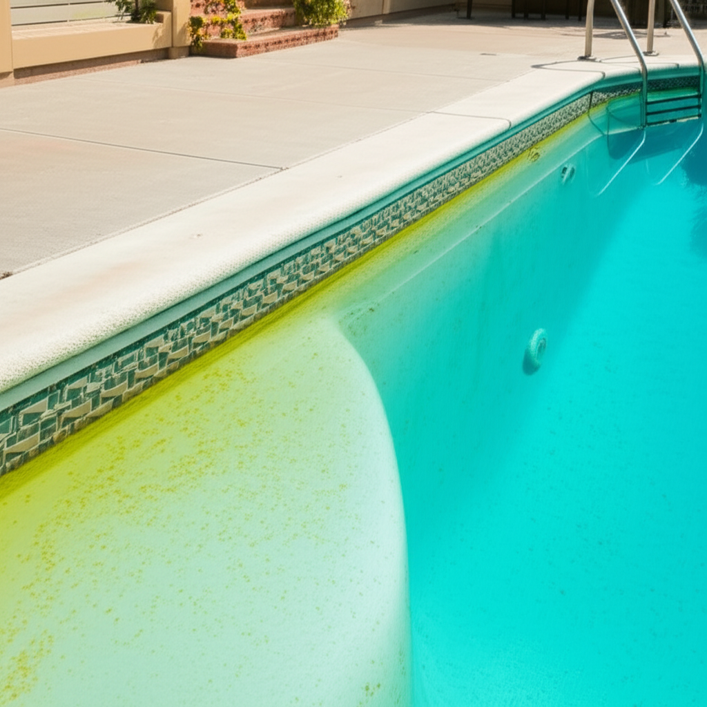 – Generate a high-quality, relevant image prompt for: Mustard Algae: Effortlessly Eliminate Yellow P