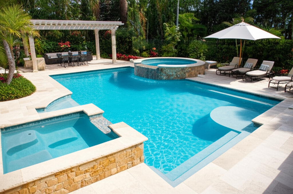– Generate a high-quality, relevant image prompt for: Pool Remodeling: Ultimate Dream Pool– do not