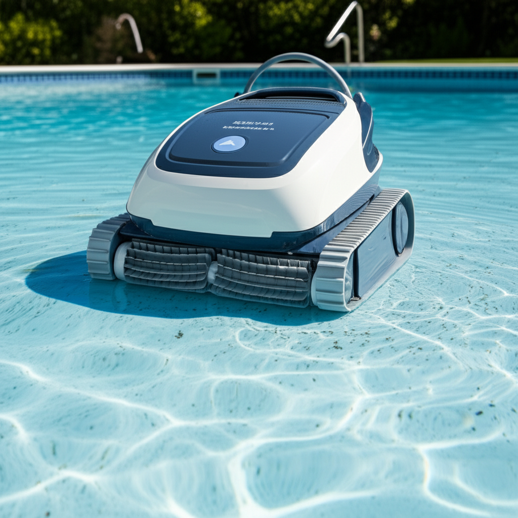 – Generate a high-quality, relevant image prompt for: Robotic Pool Cleaners: Best Effortless Cleanin