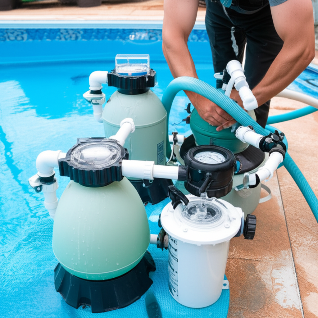 – Generate a high-quality, relevant image prompt for: Pool Backwashing: Ultimate Guide to Clean Filt