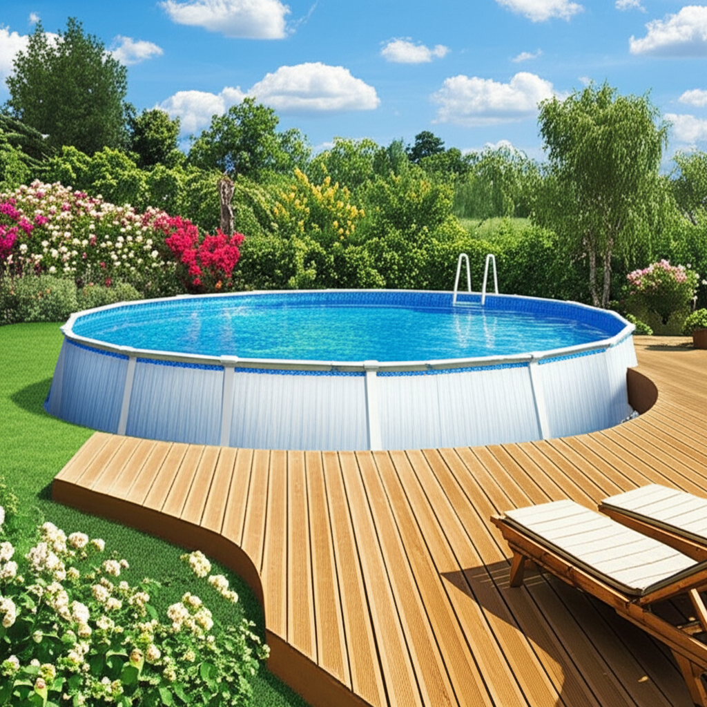 – Generate a high-quality, relevant image prompt for: Above Ground Pool: Stunningly Easy Care– do