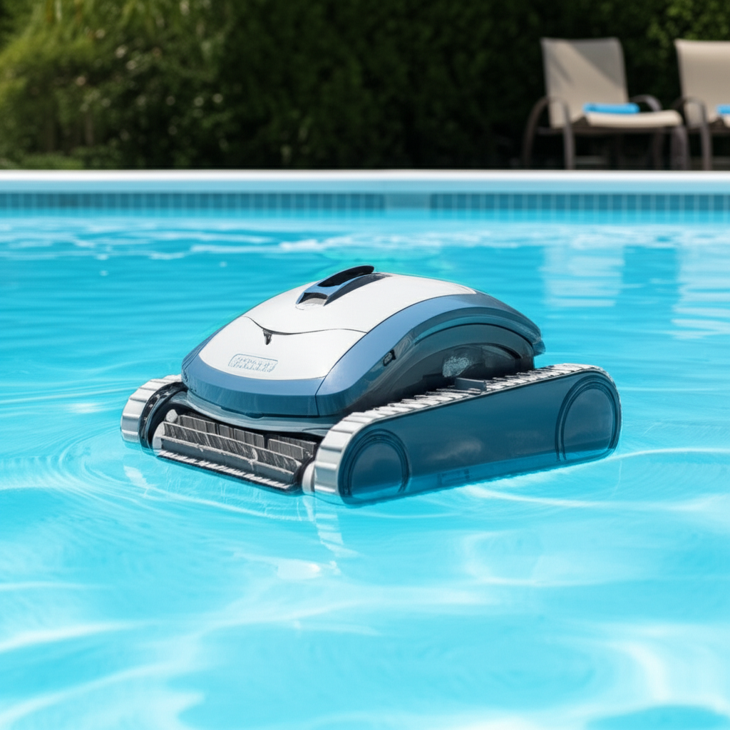 – Generate a high-quality, relevant image prompt for: Suction-Side Cleaner: Ultimate Effortless Pool