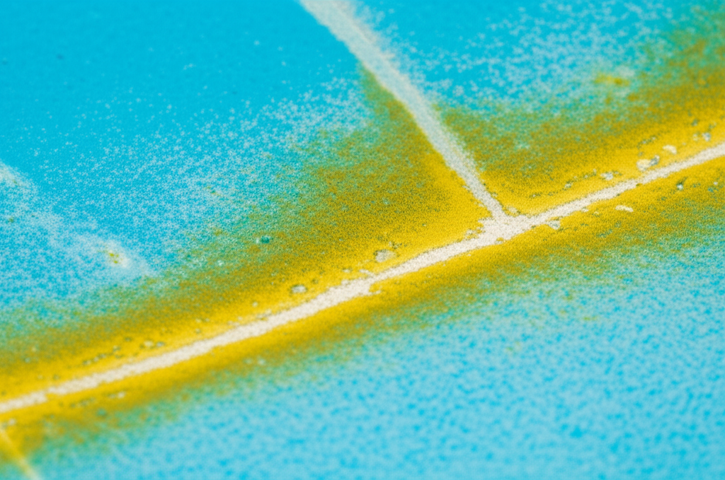 – Generate a high-quality, relevant image prompt for: Mustard Algae: Banish Stubborn Yellow Algae–