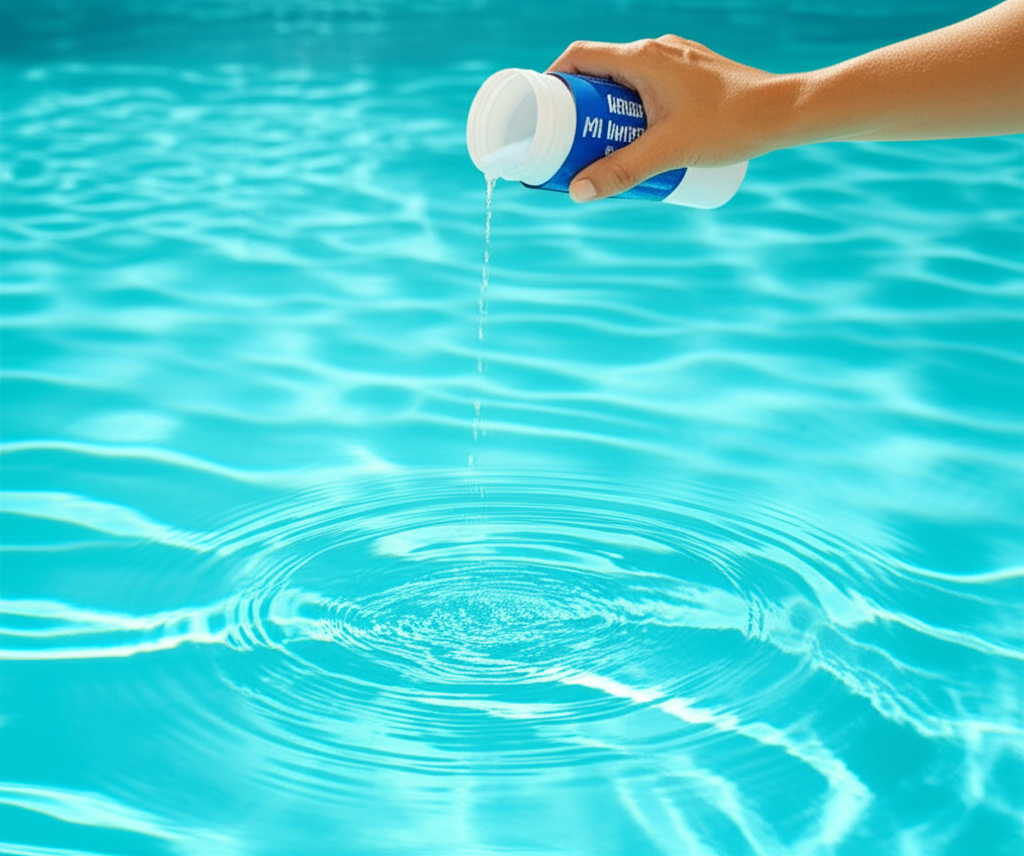 – Generate a high-quality, relevant image prompt for: Raise Pool pH: Stunning, Effortless Guide– d