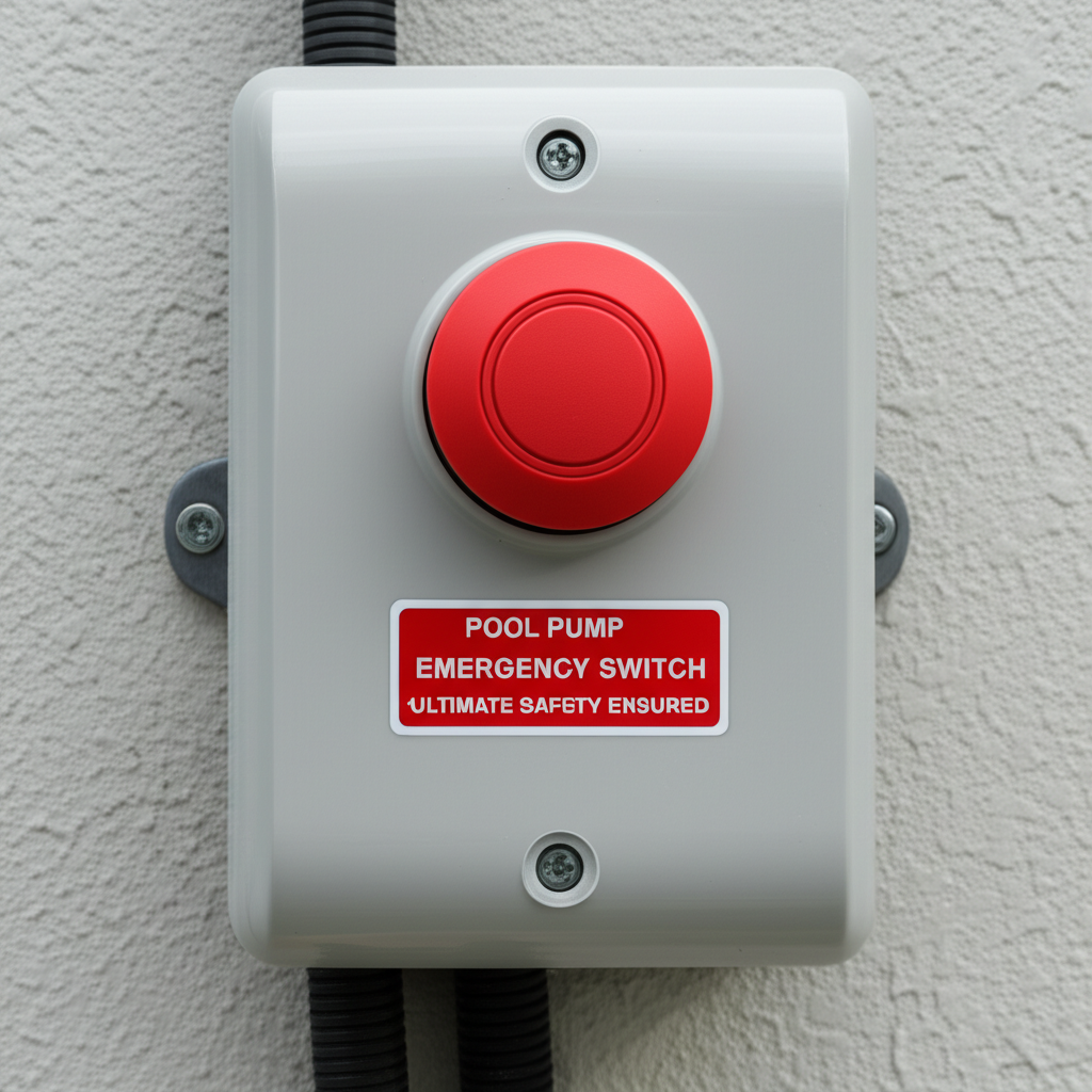 – Generate a high-quality, relevant image prompt for: Pool Pump Emergency Switch: Ultimate Safety En