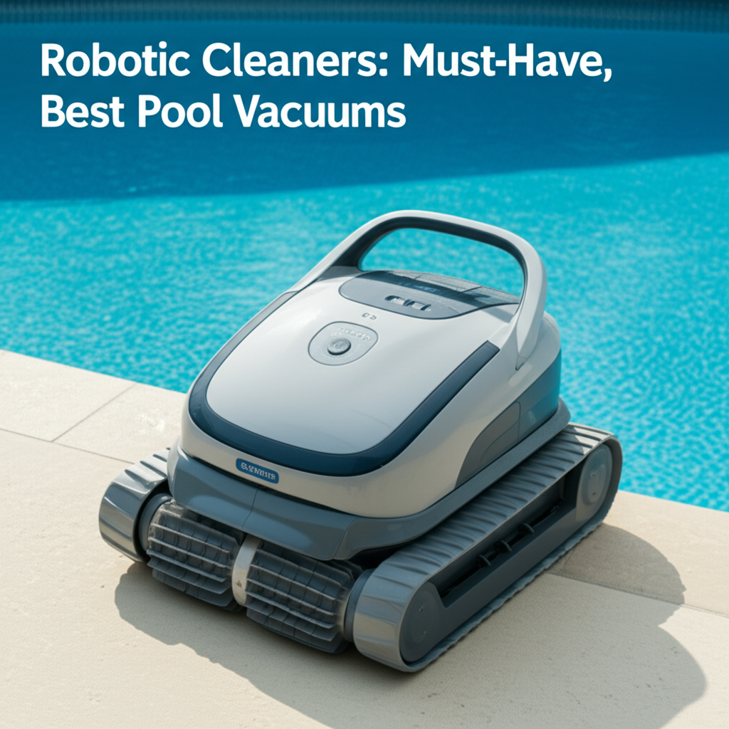 – Generate a high-quality, relevant image prompt for: Robotic Cleaners: Must-Have, Best Pool Vacuums