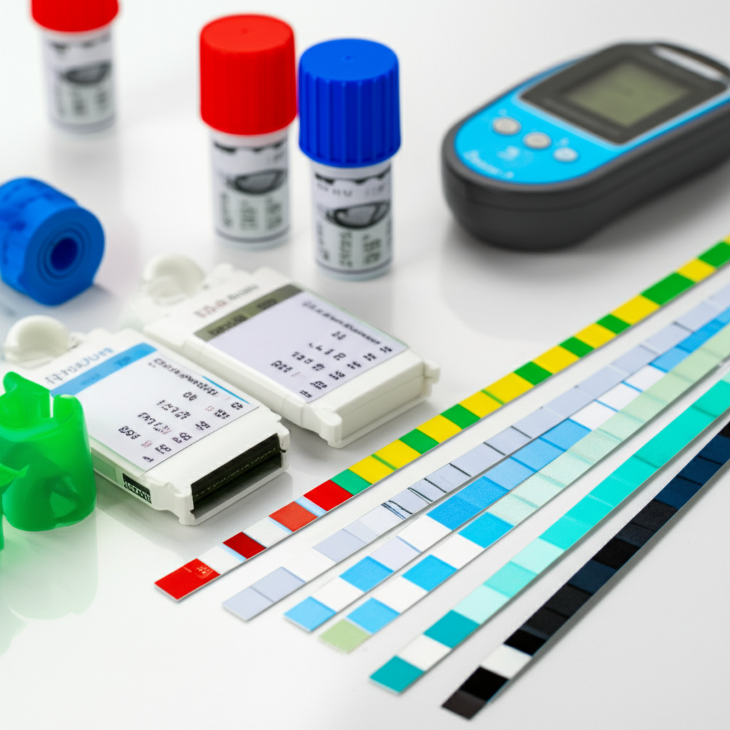 – Generate a high-quality, relevant image prompt for: Water Test Kits: Instant, Accurate Pool Result