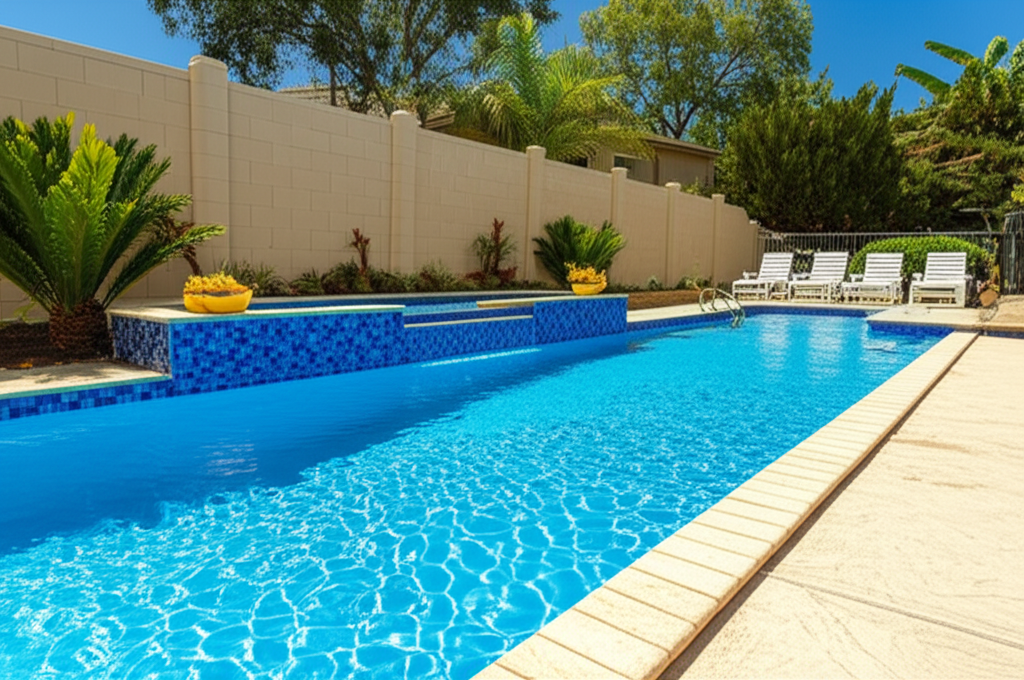 – Generate a high-quality, relevant image prompt for: Pool Remodeling: Stunning & Effortless Upgrade