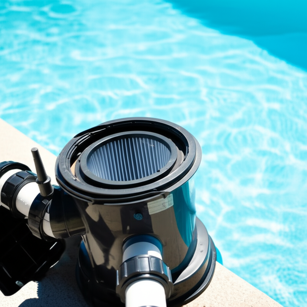 – Generate a high-quality, relevant image prompt for: Pool Filter Cleaning: Must-Have Effortless Gui