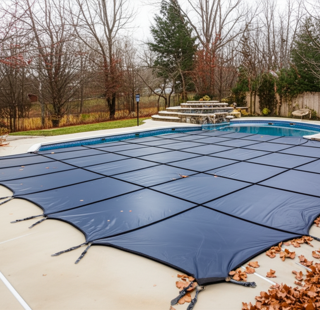 – Generate a high-quality, relevant image prompt for: Pool Closing: Effortless Winterization Guide