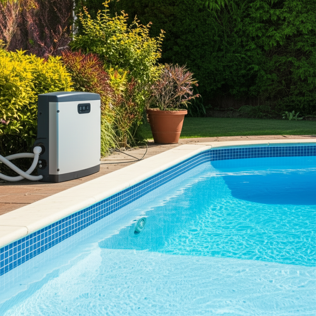 – Generate a high-quality, relevant image prompt for: Salt Water Chlorinators: Ultimate Effortless P