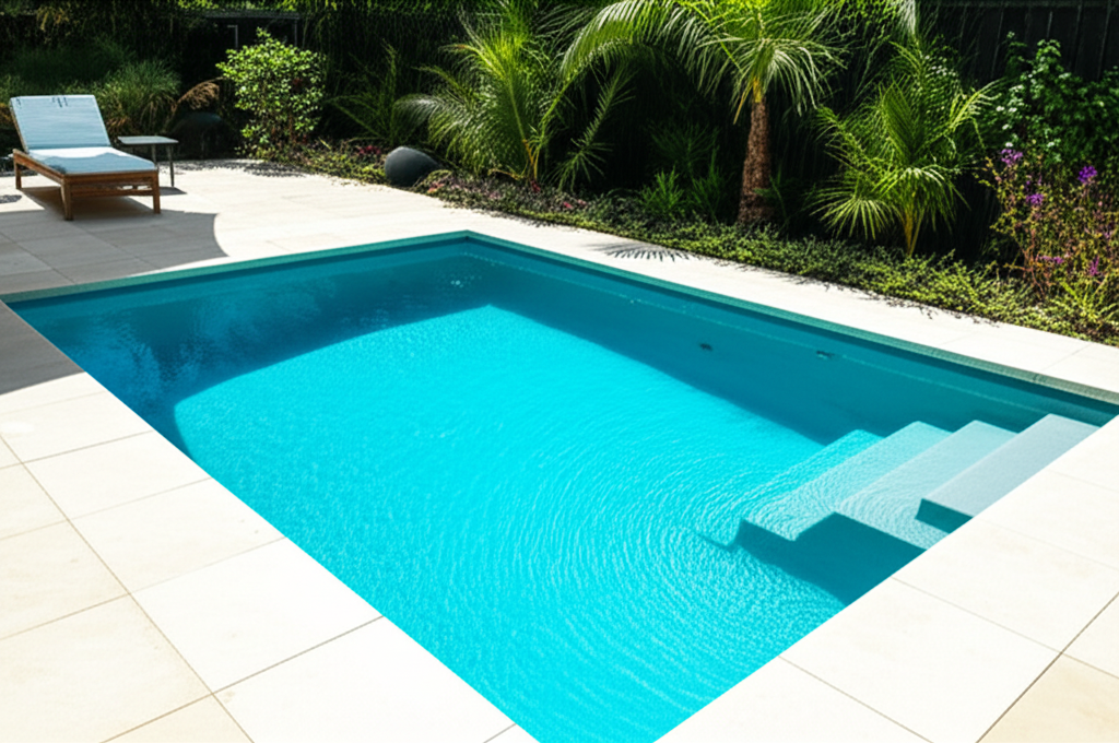 – Generate a high-quality, relevant image prompt for: Plunge Pools: Stunning Small Pool Luxury– do