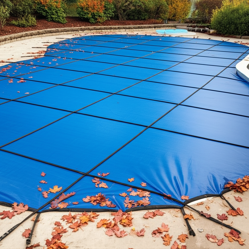 &ndash; Generate a high-quality, relevant image prompt for: Pool Closing: Ultimate Winter Protection Made