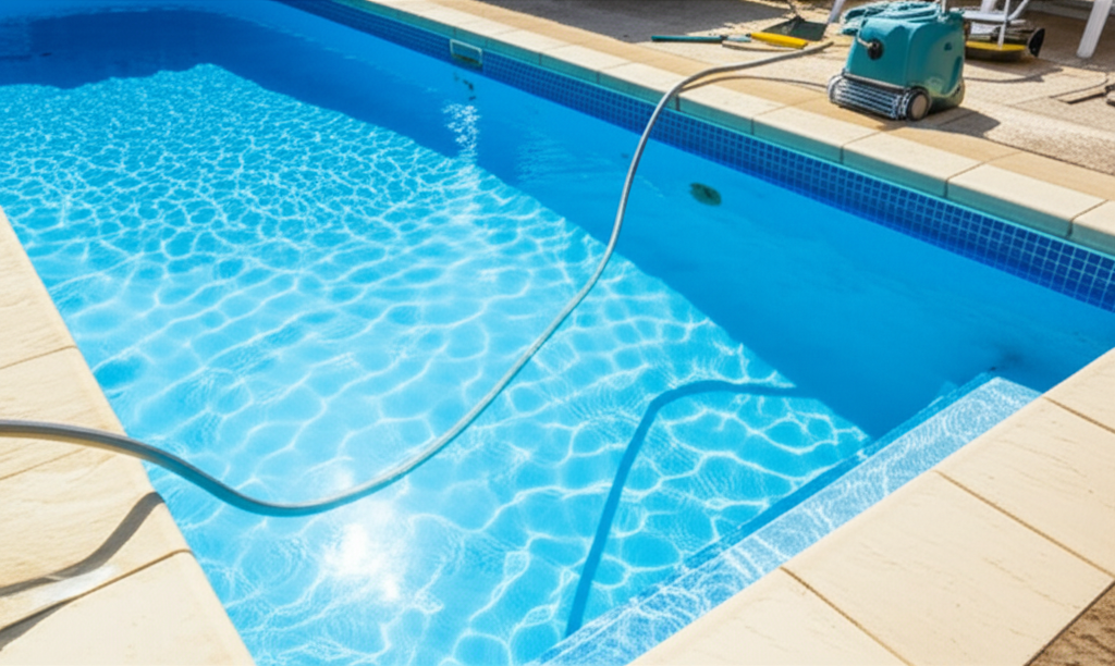 &ndash; Generate a high-quality, relevant image prompt for: Pool Deep Clean: Best Tips for a Flawless Fini