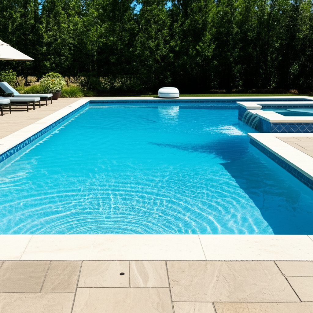 &ndash; Generate a high-quality, relevant image prompt for: Smart Pool: Ultimate Control, Effortless Maint