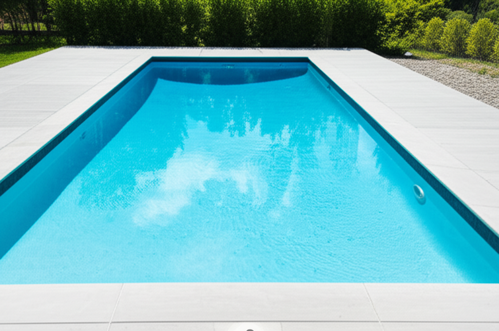 – Generate a high-quality, relevant image prompt for: Concrete Pool: Effortless & Stunning Plaster C