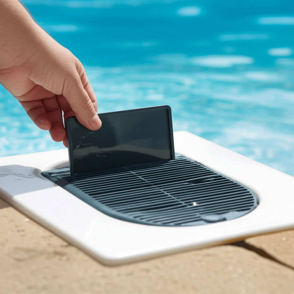 – Generate a high-quality, relevant image prompt for: Skimmer Weir Replacement: Quick & Easy Fix–