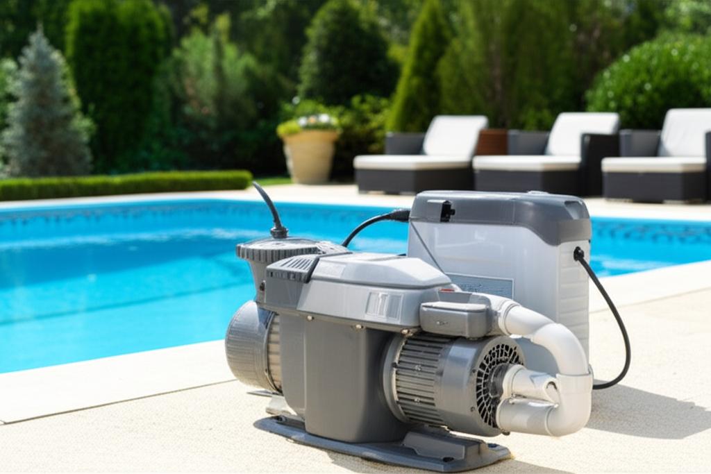 – Generate a high-quality, relevant image prompt for: Pool Pump Schedule: Ultimate Efficiency Guide