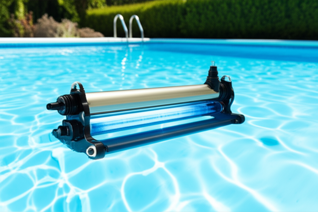 – Generate a high-quality, relevant image prompt for: UV Pool Sanitizers: Must-Have for Healthy Wate