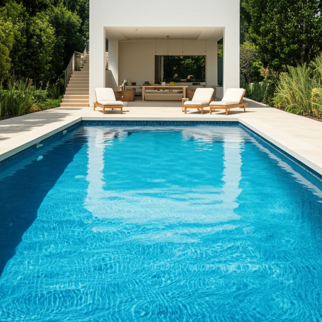 – Generate a high-quality, relevant image prompt for: Building a Pool: Stunning & Effortless Steps