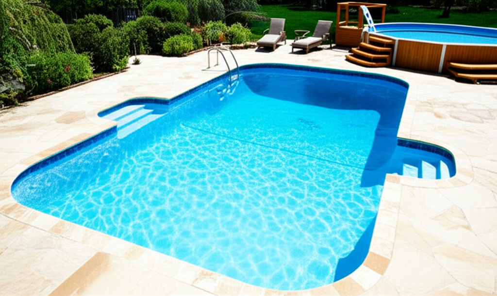 &ndash; Generate a high-quality, relevant image prompt for: Inground or Above Ground: Best Pool Solution