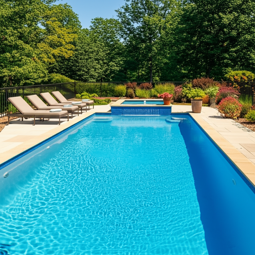 – Generate a high-quality, relevant image prompt for: Best Pool Location: Smart Yard Planning Guide