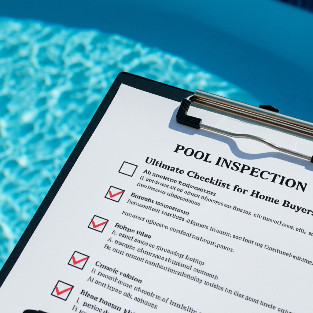 &ndash; Generate a high-quality, relevant image prompt for: Pool Inspection: Ultimate Checklist for Home B