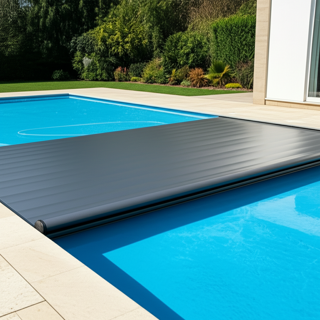 &ndash; Generate a high-quality, relevant image prompt for: Pool Covers: Ultimate Protection, Effortless C