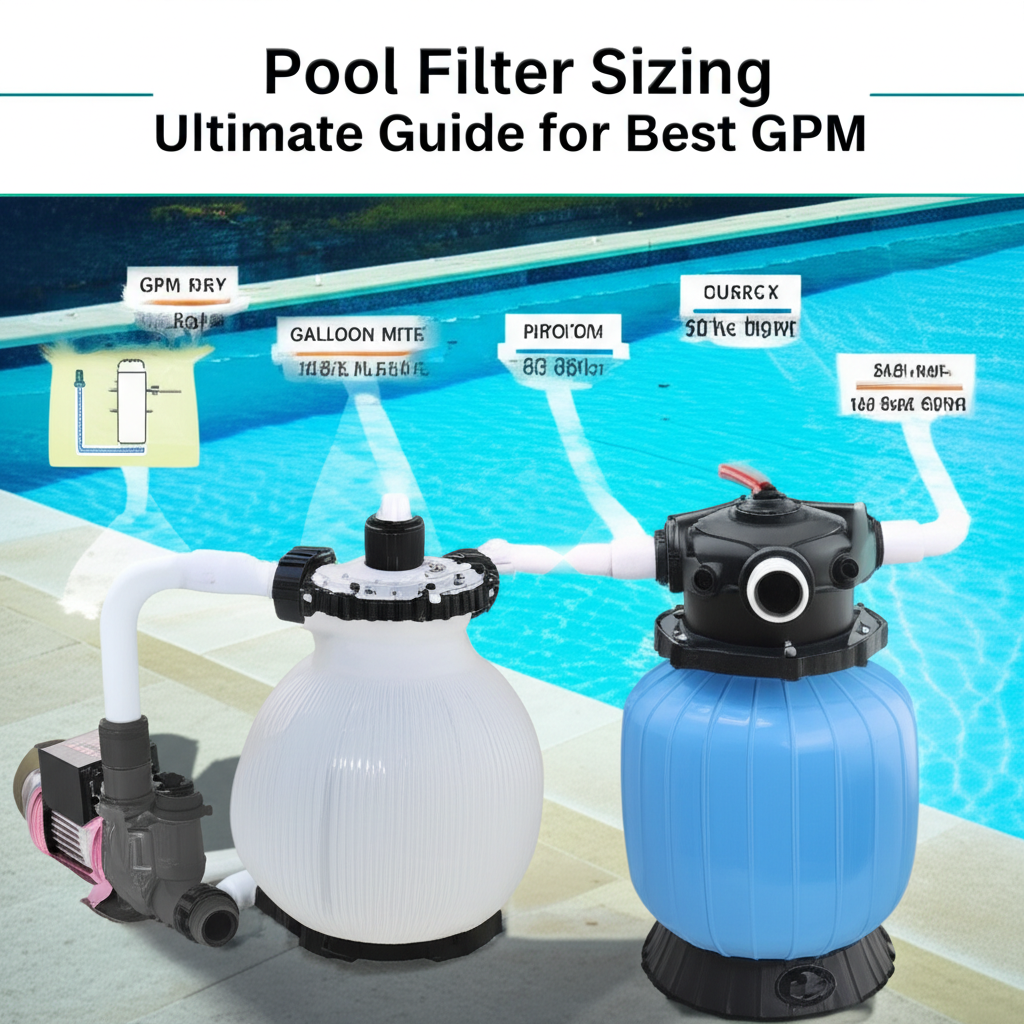&ndash; Generate a high-quality, relevant image prompt for: Pool Filter Sizing: Ultimate Guide for Best GP