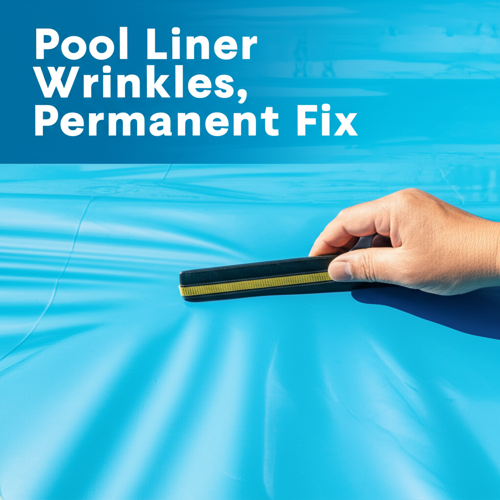 &ndash; Generate a high-quality, relevant image prompt for: Pool Liner Wrinkles: Effortless, Permanent Fix